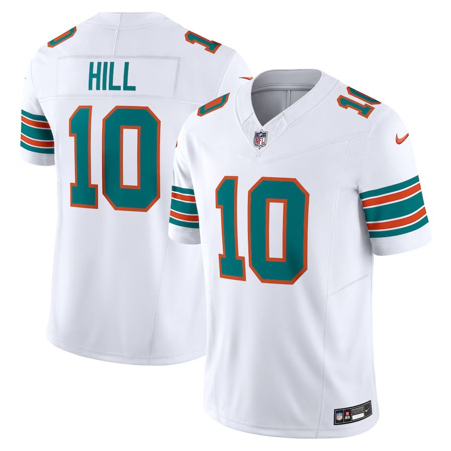 Men Miami Dolphins #10 Tyreek Hill Nike White Alternate Vapor F.U.S.E. Limited NFL Jersey